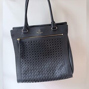 Kate Spade Black Textured Tote shoulder bag